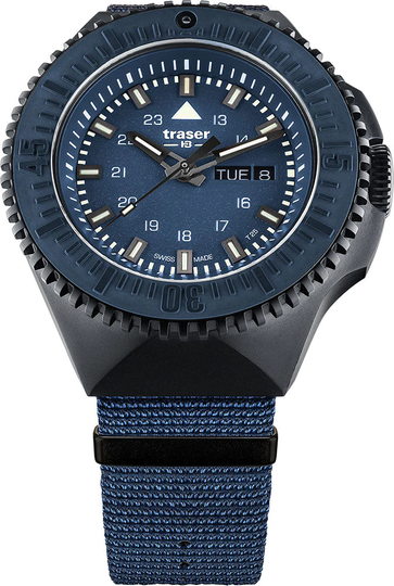 Traser H3 Watch P69 Black Stealth Blue Nato