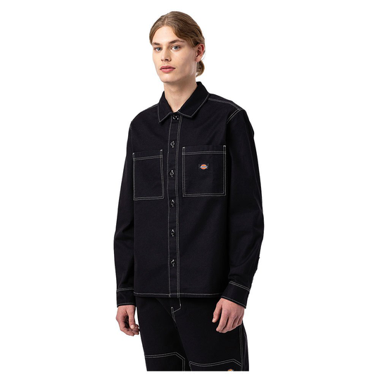 Dickies Florala Long Sleeve Shirt Black L Man