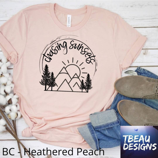 Chasing Sunsets Shirt | Summer Tank Sunset Hiking Beach Lover Vacation