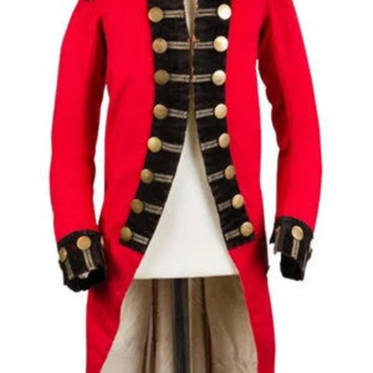 New 1787-1792 Tailcoat - Men's Red Wool 18Th Century British War Jacket Military Civil Jackets Admiral Lancer Officer