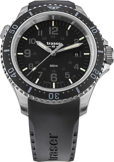 Traser H3 Watch P67 Diver Black Rubber