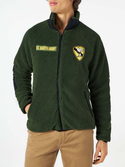 MC2 Saint Barth Sherpa Jacket With Snoopy Patch Peanuts® Special Edition