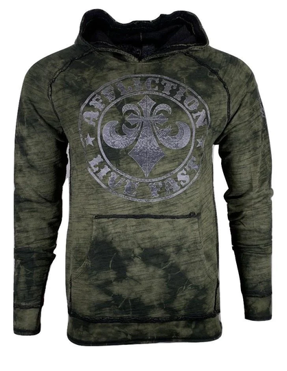 Affliction Divio Men's Hoodie Camo Crystal/Black