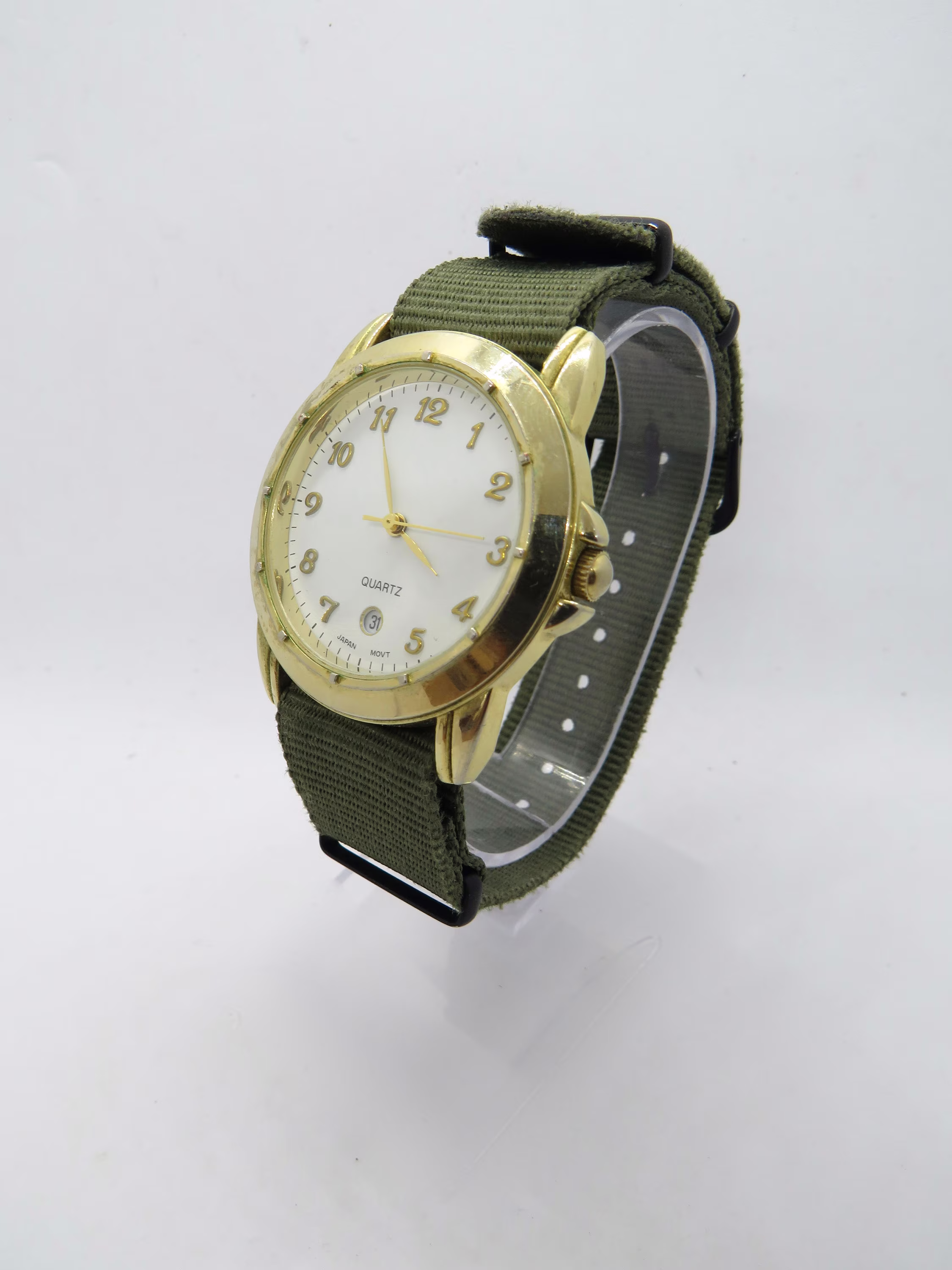 Vintage Gents Watch/Army Watch Military Nato Strap Gents Quartz Date Mens