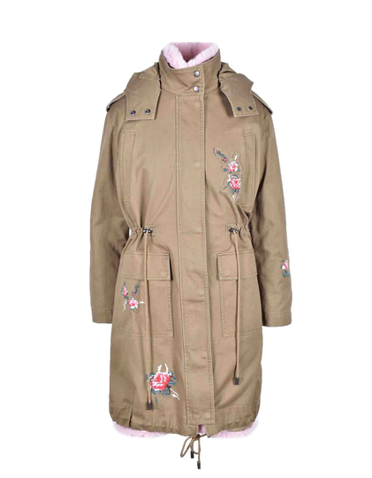 RED Valentino Womens Military Green Coat