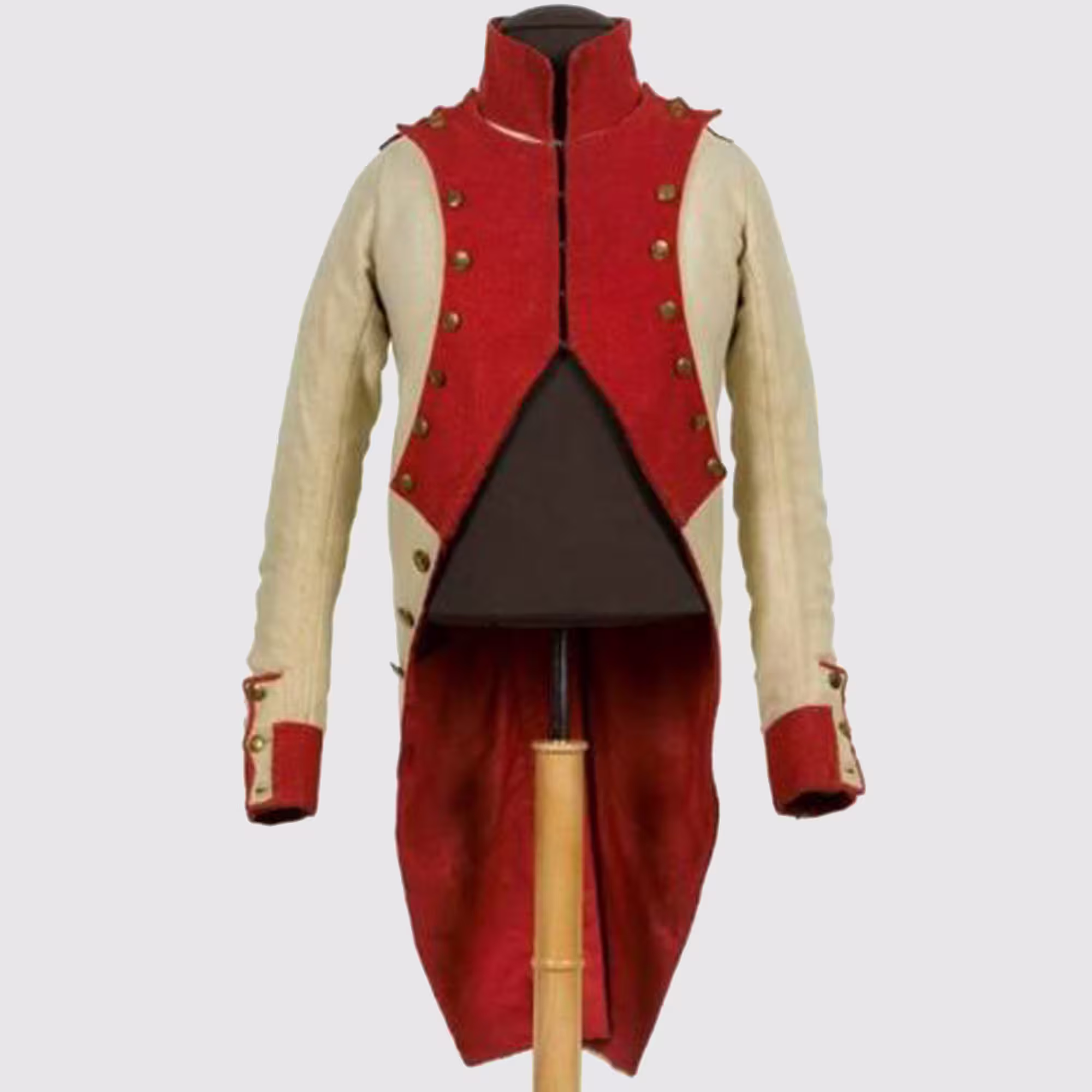 New Men American British White, Red Coat Revolutionary War Uniform, Steampunk Admiral Uniform Hussar Jacket, Lancer Officer