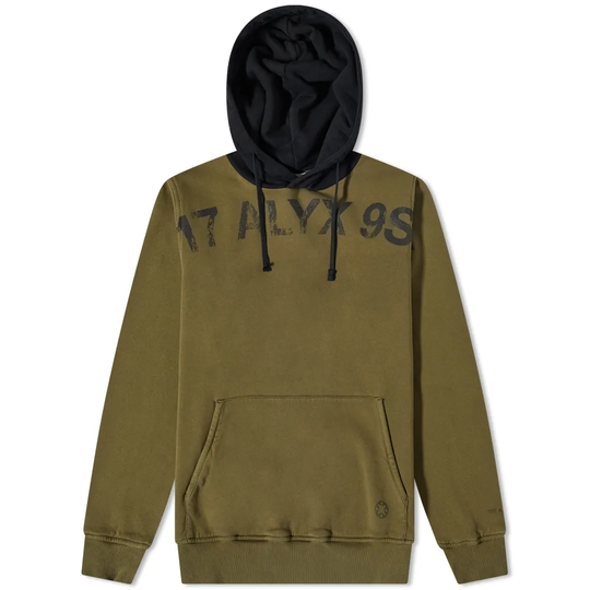 1017 ALYX 9SM Popover Fleece Hoody Military Green