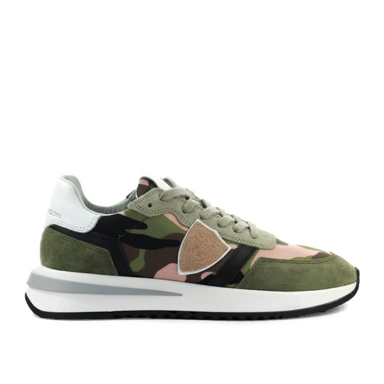 Philippe Model Tropez 2.1 Camouflage Green Pink Sneaker