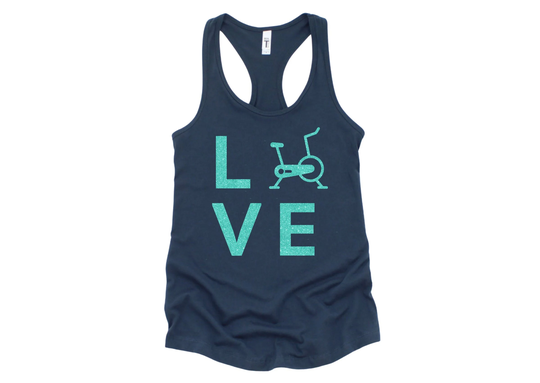 Spinning Racerback Tank Top, Indoor Cycling Tank, Friends Gym Instructor, Spin Instructor Lift Weights, Pelo Top