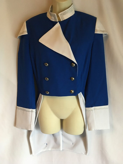 Military Jacket Tailcoat Blue/White Toy Soldier Tin Officer Size Xl 18