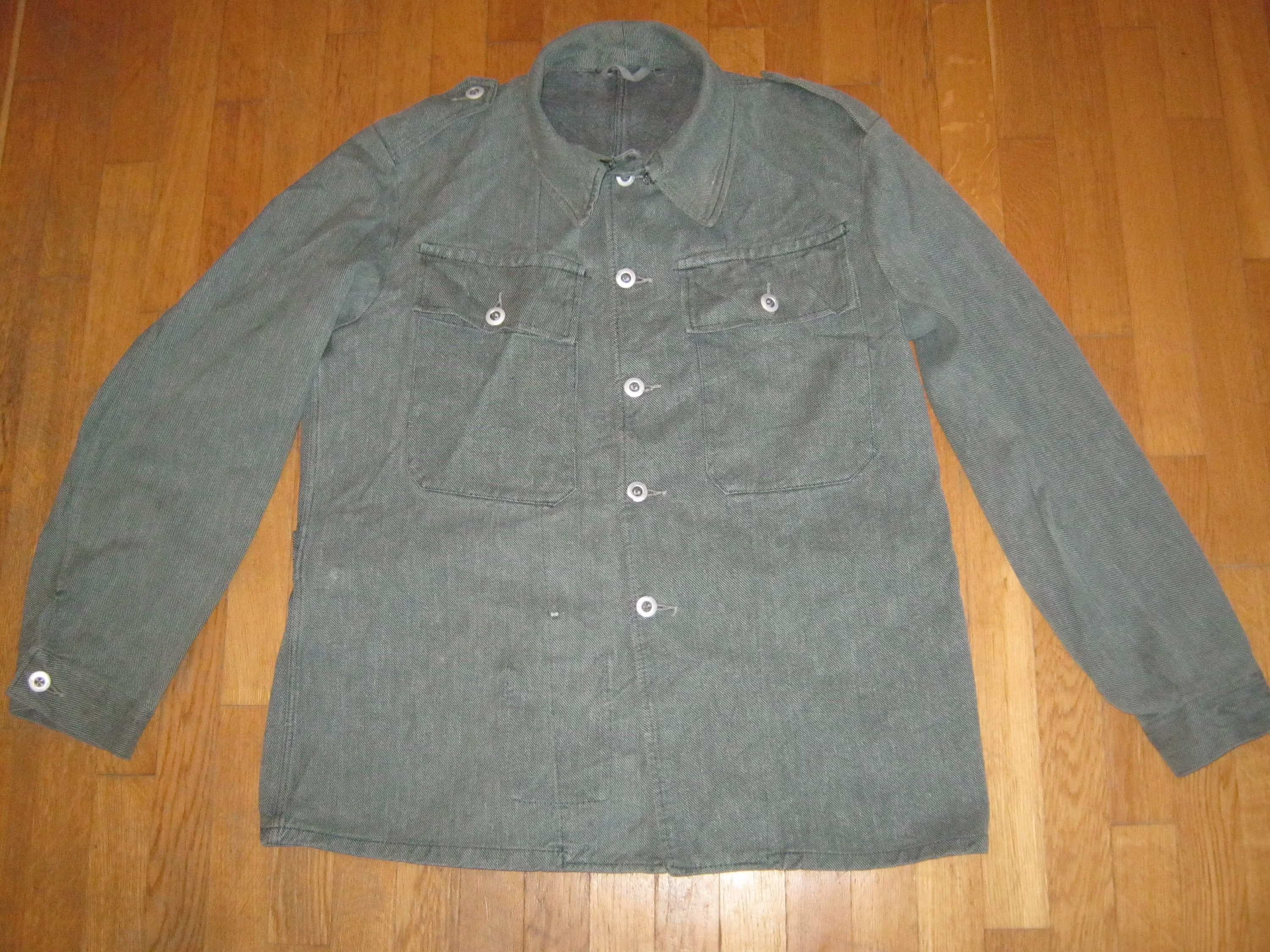 Vintage Denim Jacket Of The Swiss Army, Vintage Clothing. Genuine Military Jacket