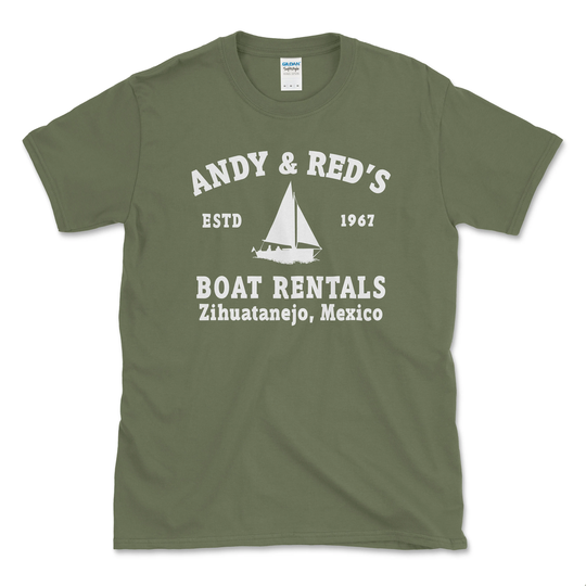 Andy & Red's Boat Rentals T-Shirt - Adult Unisex Cotton Shawshank Redemption Shirt