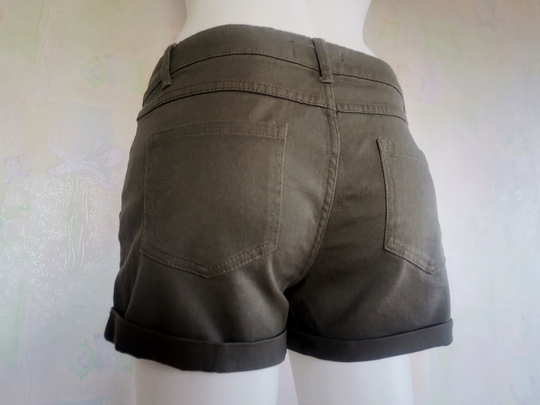 Size Eu/38, Military Green Cut Off Shorts, Boho Summer Denim Made in Bangladesh, From Cotton, Gift For Her, Women's