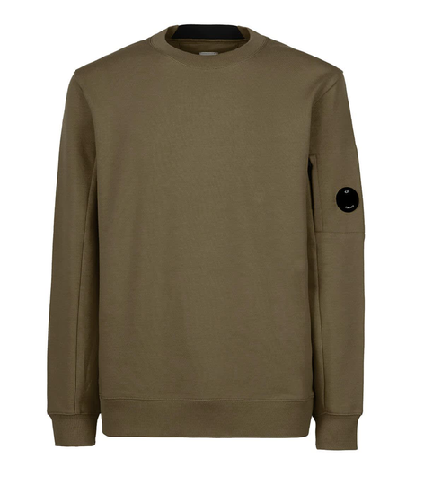 C.p. Company Diagonal Raised Fleece Military Green Sweatshirt