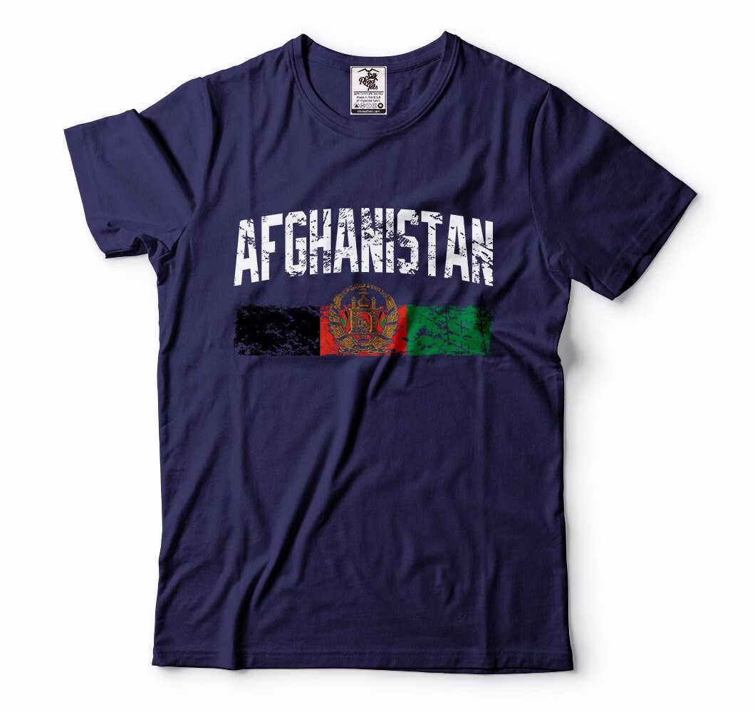 Afghanistan T-Shirt Mens Afghan Afghani National Flag Logo Tee Shirt افغانستان Patriotic Support