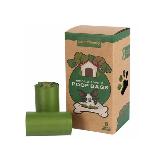 Dog Poop Bag, 8 Rolls Army Green, Thick and Durable, Easy to Remove, Waterproof Dog Poop Bag for Pets, Degradable Pet Trash Bag