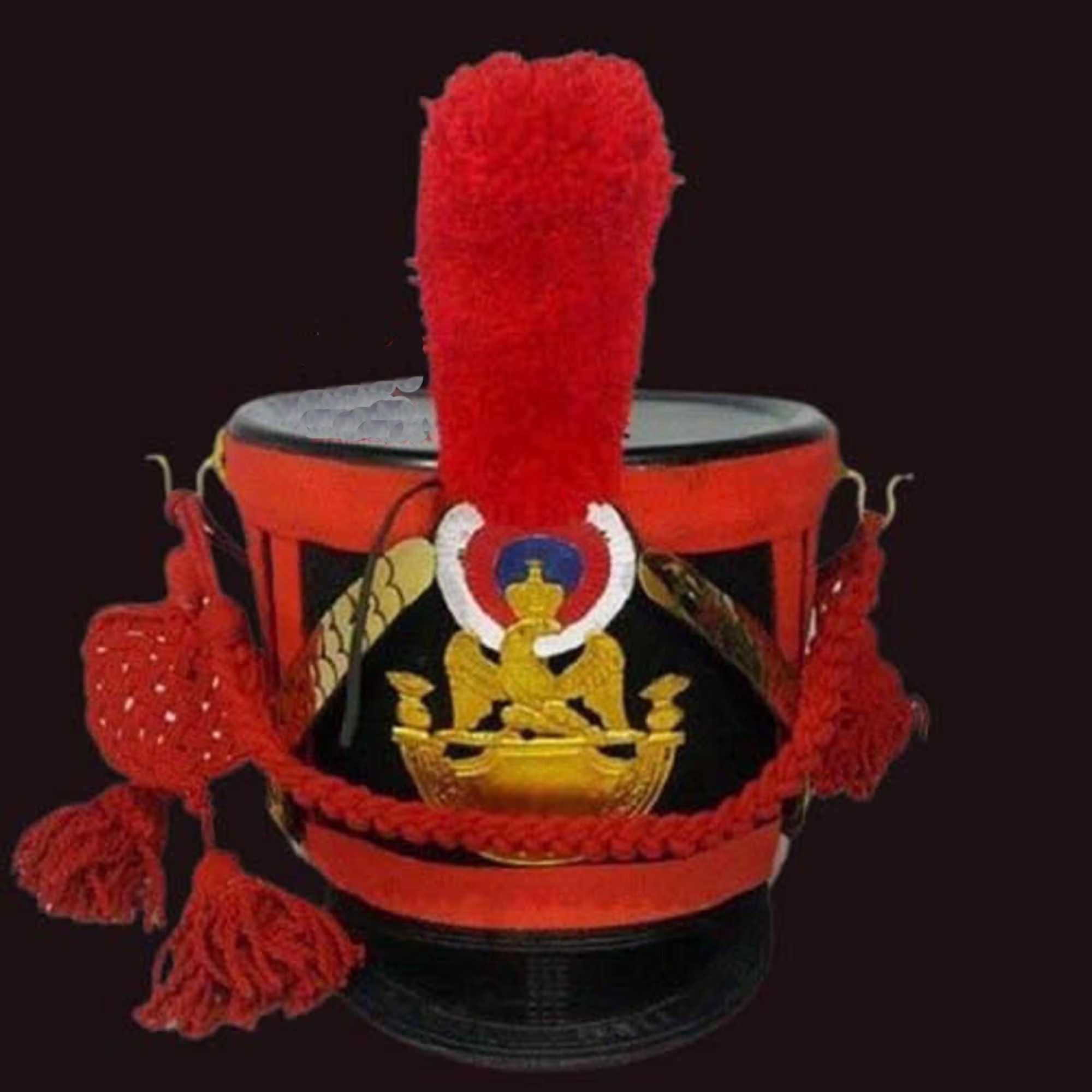 New Men's France Napoleon Shako Helmet Black Hat Worldwide Expedited Shipping