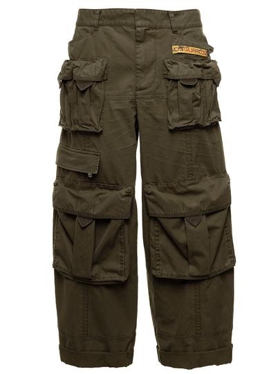 Dsquared2 D-squared2 Womans Green Maxi Cargo Pants