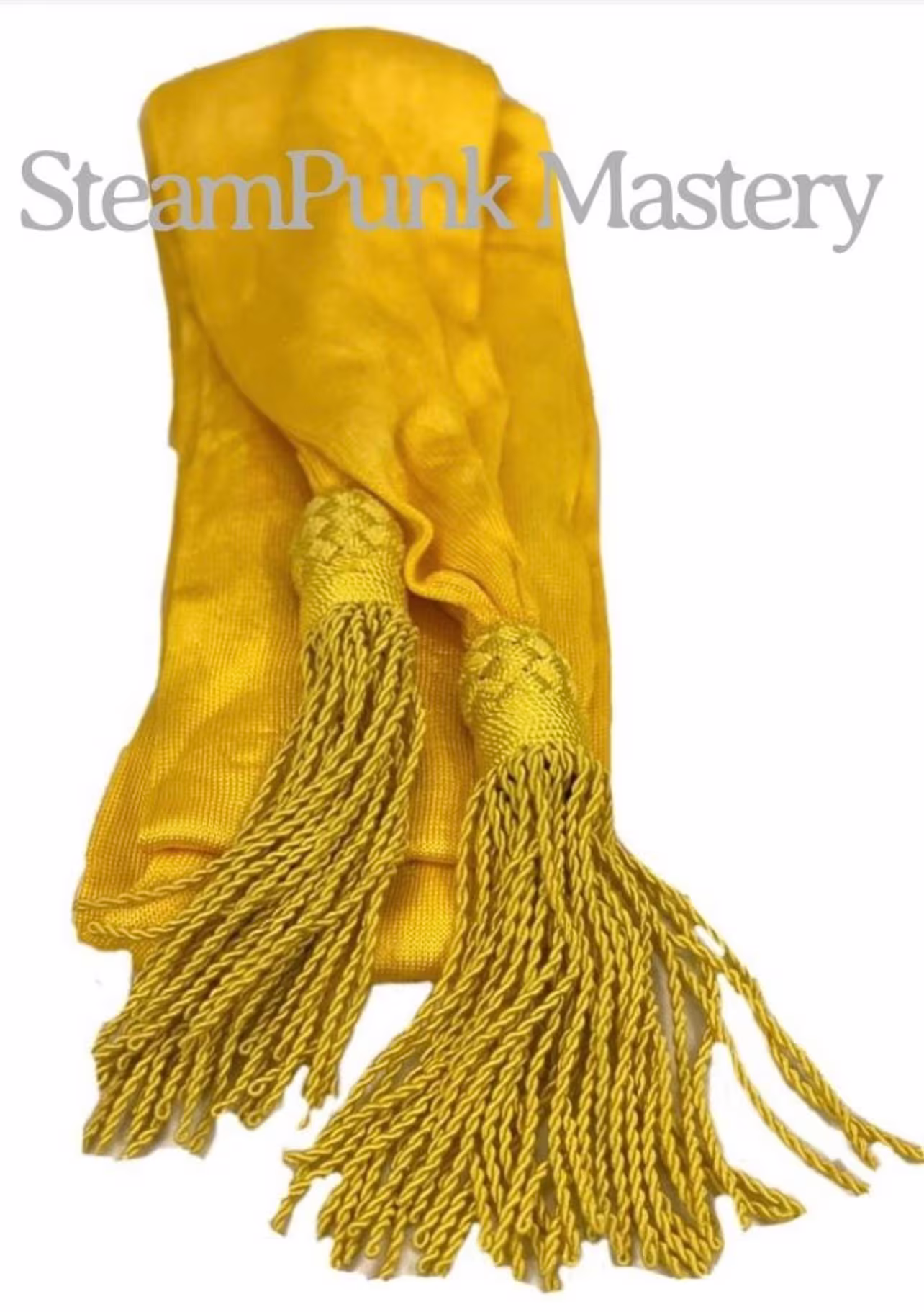 Yellow Gold General Waist Sash With Self Tassels Details It's Full Adult Size