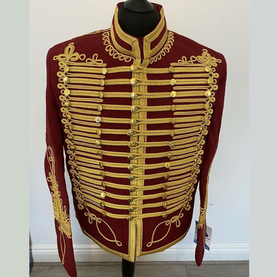 Mens New Napoleonic Uniform Miltary Style Tunic Pelisse Jimmi Hendrix Jacket, Mens Fashion Hussar Jacket, Accessories Not Included in Price