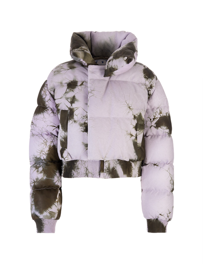 Off-White Woman Lilac Tie Dye Arrow Puffer Jacket