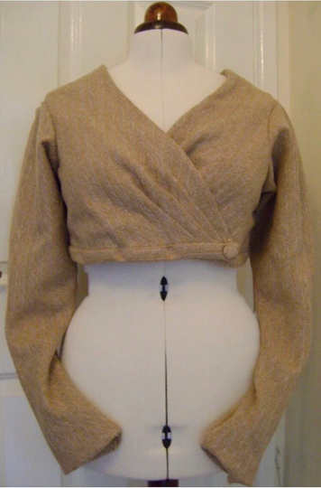 Ladies Regency Style Wrap Front Spencer Jacket. Made To Measure, With Colour Options