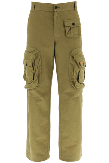 HERON PRESTON Cotton And Linen Cargo Pants