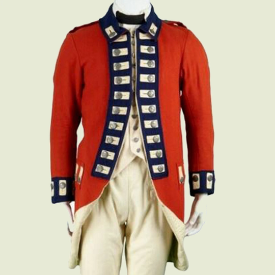 New Men's Red Patriot Worn British Soldier's Uniform Steampunk Uniform, Lancer Officer Jacket Admiral Tail Coat Worldwide Expedited Shipping