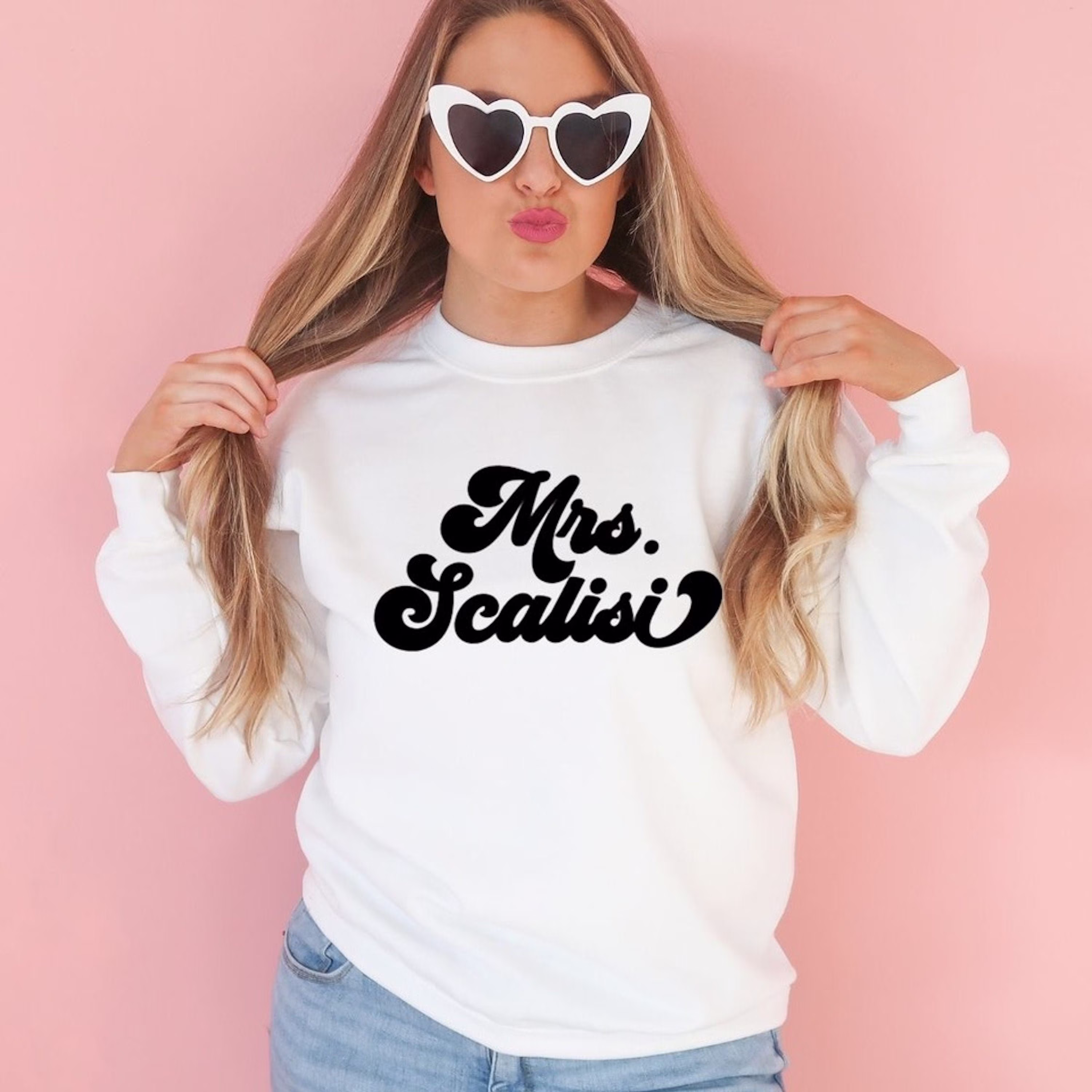 Personalized Retro Bride Sweatshirt - Perfect Engagement Gift Or Christmas For The Newly Engaged Custom Crewneck