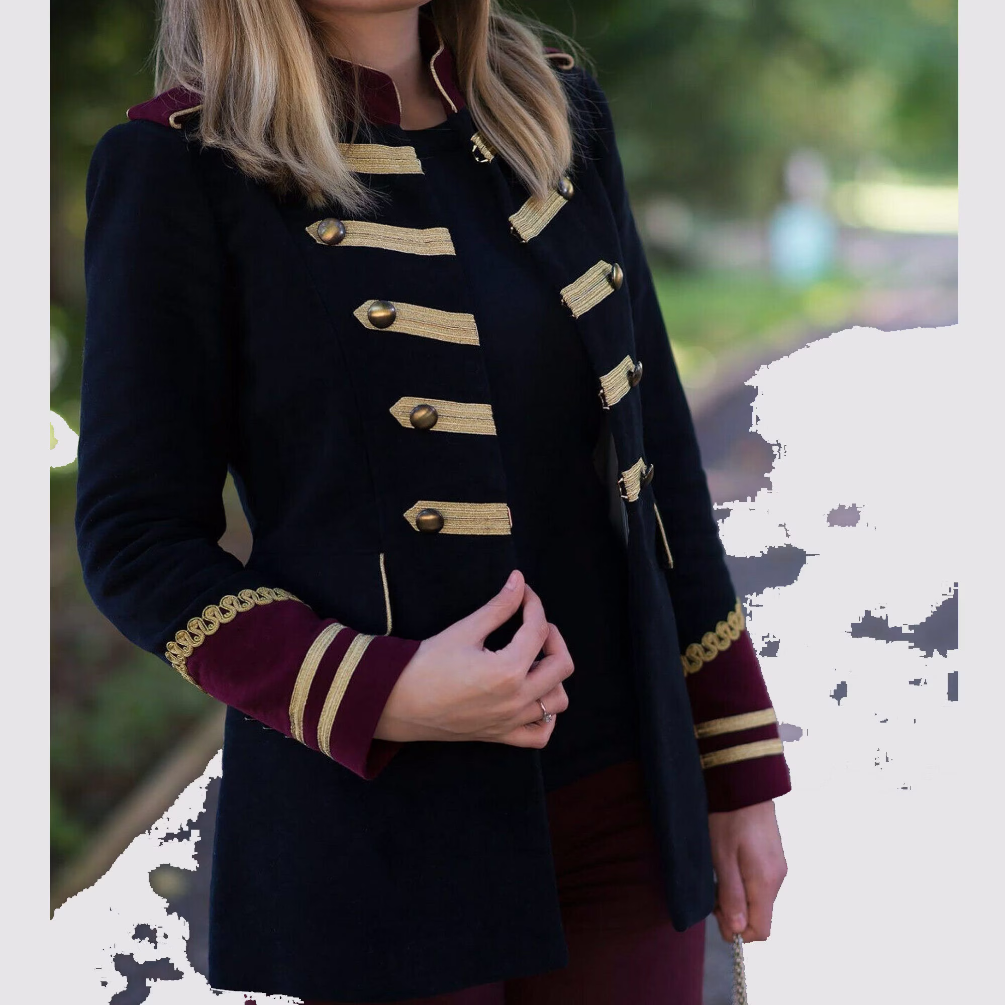 New Black Military Ladies Jacket Made To Measure Blazer, Ladies Fashion Hussar Jacket