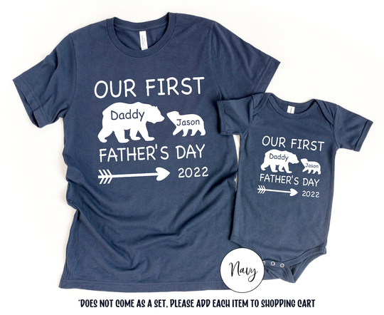 Daddy & Me Shirts, First Father's Day Shirt, Matching Daddy Bear Baby Bear, Shirts Gift, Gift Idea
