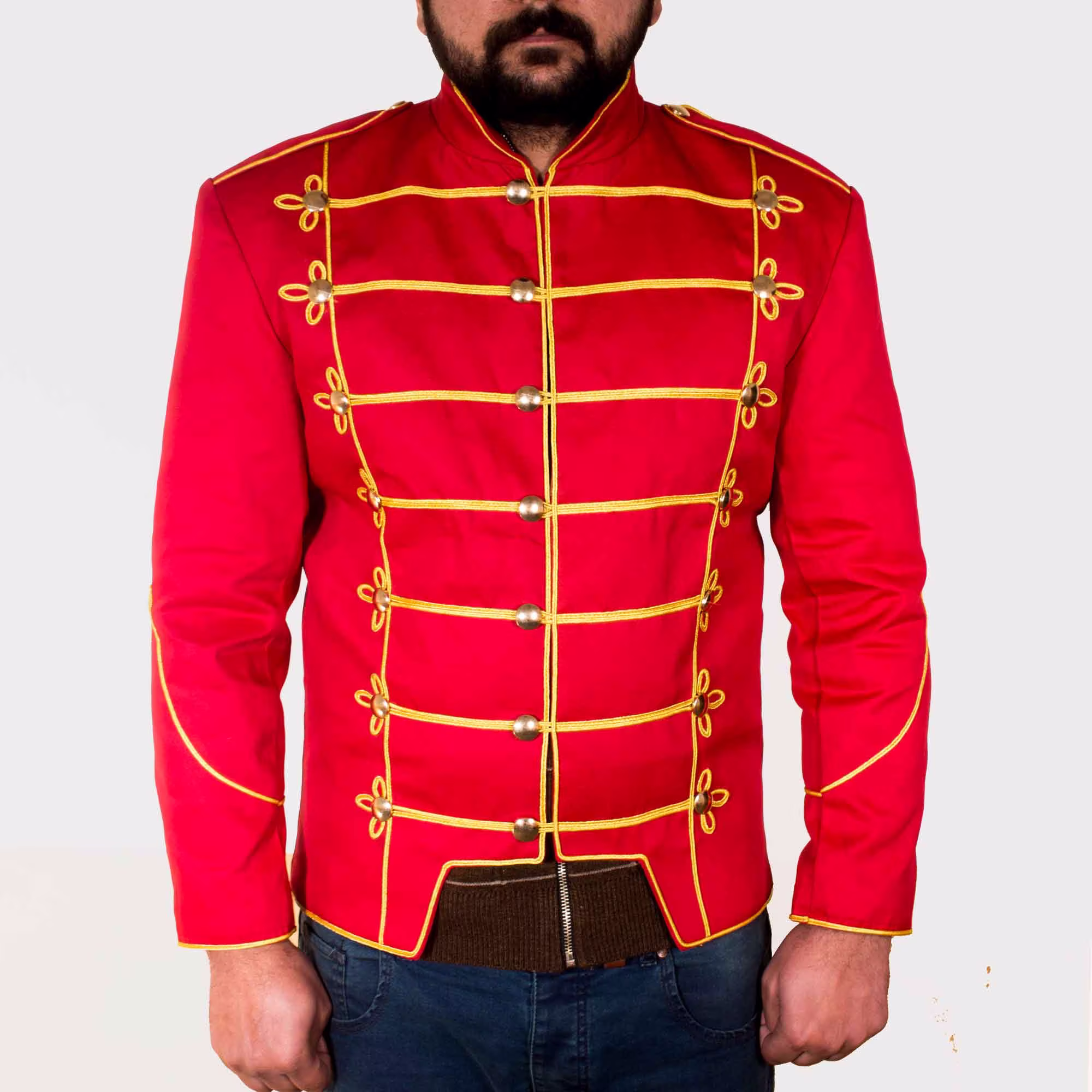 Men's Emo Punk Goth Mcr Officer Military Drummer Parade Marching Band Jacket For Unisex Adult, Drummer Jacket