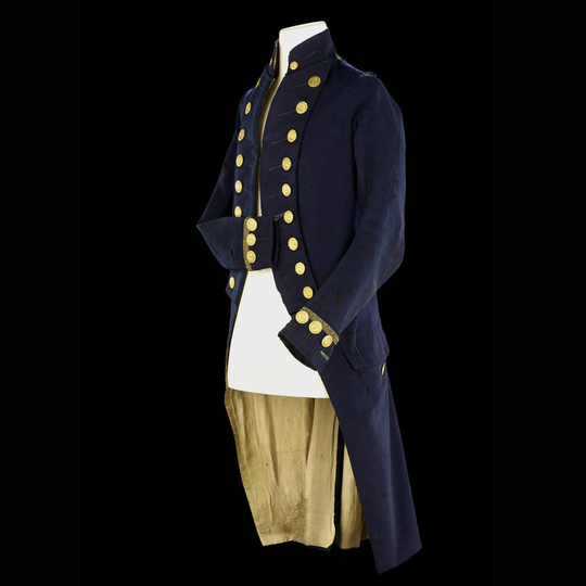New Men's Navy Blue Royal Naval Uniform Pattern 1795-1812 Military Coat Worldwide Expedited Shipping