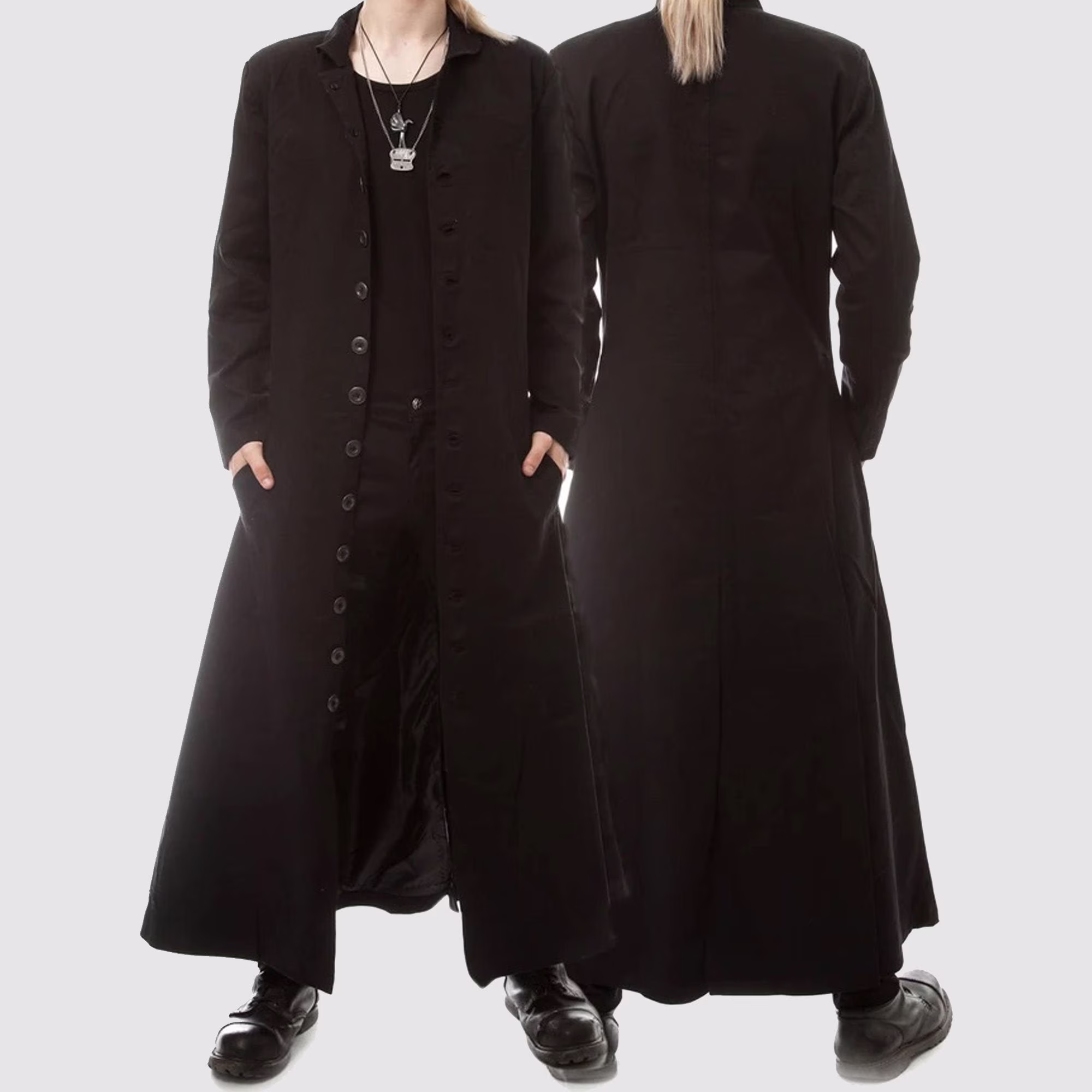 Black Neo Metrix Jacket Punk Rave Mens Light More Black Piping Coat, Military Jacket, Braided Gothic Jacke