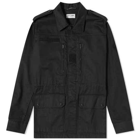 Saint Laurent Classic Military Jacket Black