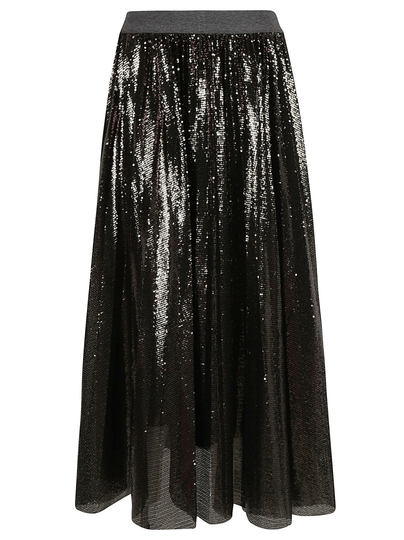 Fabiana Filippi Elastic Waist Paillettes Embellished Skirt