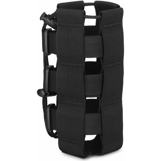 Water Bottle Bag Adjustable Tactical Military Bag Water Bottle Holder for Camping Hiking Mountaineering Cycling (Black)