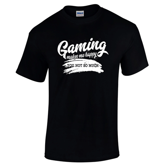 Gamer Gifts For Gamers - Funny Tshirts Gaming T Shirt Mens Top Tee Clothing Gift Makes Me Happy