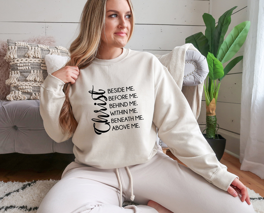 Christ Besides Me Before Unisex Sweatshirt, Christian Gift Hoodie, Jesus Lover For Man & Woman
