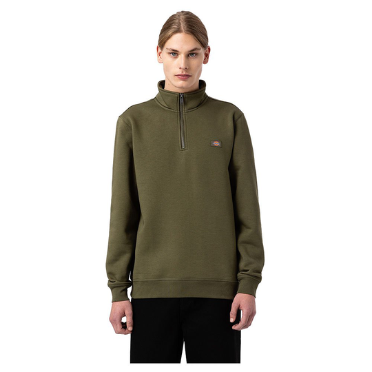 Dickies Oakport Half Zip Sweatshirt Green S Man