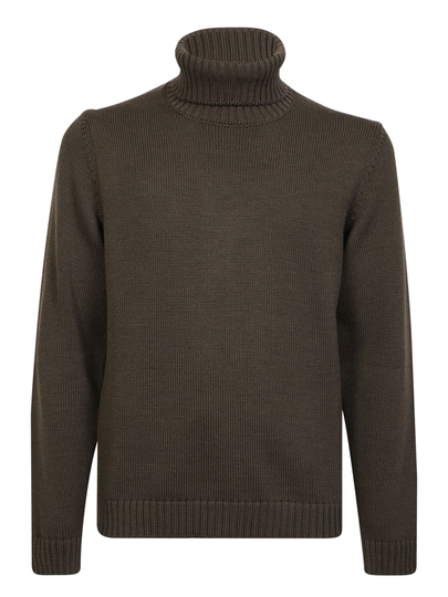 Zanone High-neck Pullover Military Green
