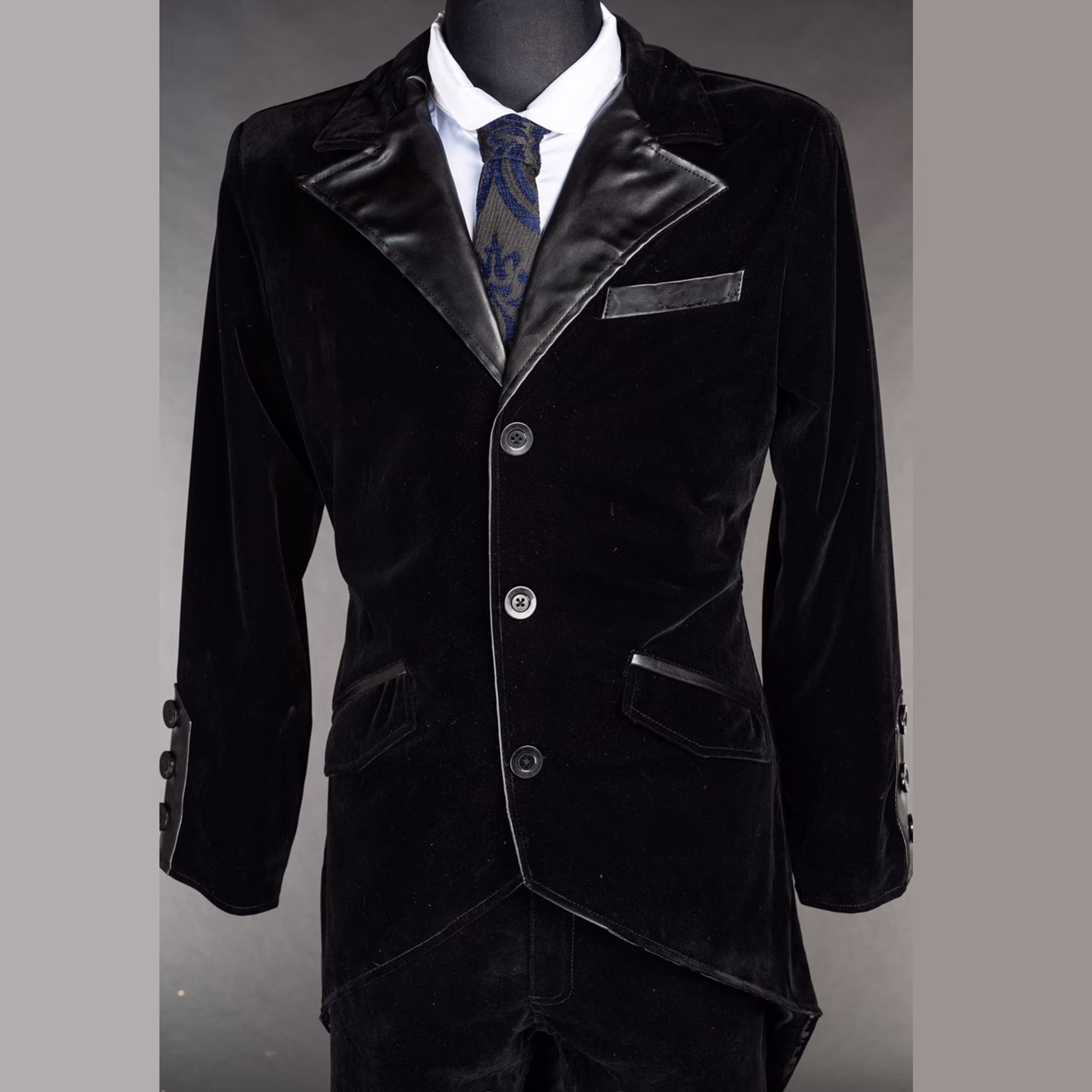 Men's Handmade Black Velvet Vladimir Tuxedo Jacket Tail Coat Goth Steampunk Victorian, Parade Jacket, Military Jacket