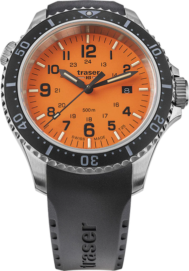 Traser H3 Watch P67 Diver Orange Rubber