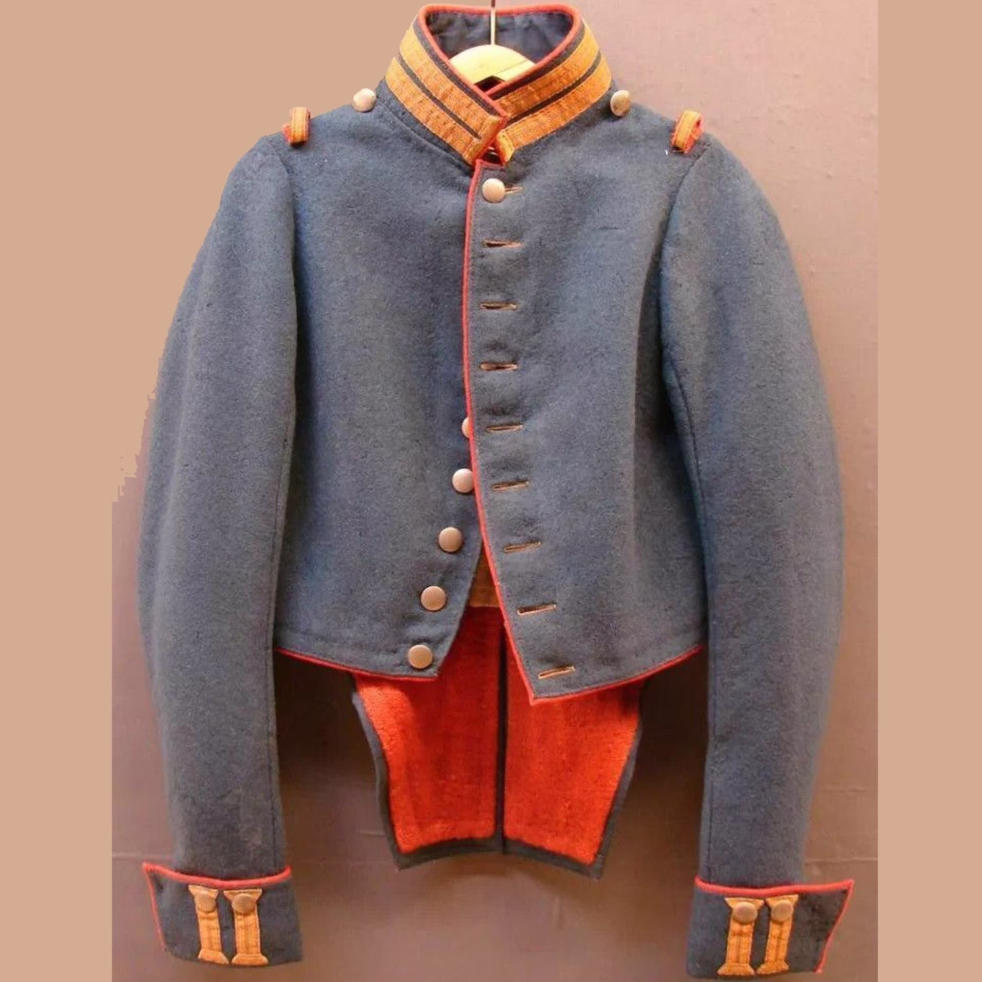 New Men Gray Uniform L.-Guards Gendarme Half-Squadron Jacket, Mens Hussar Jacket