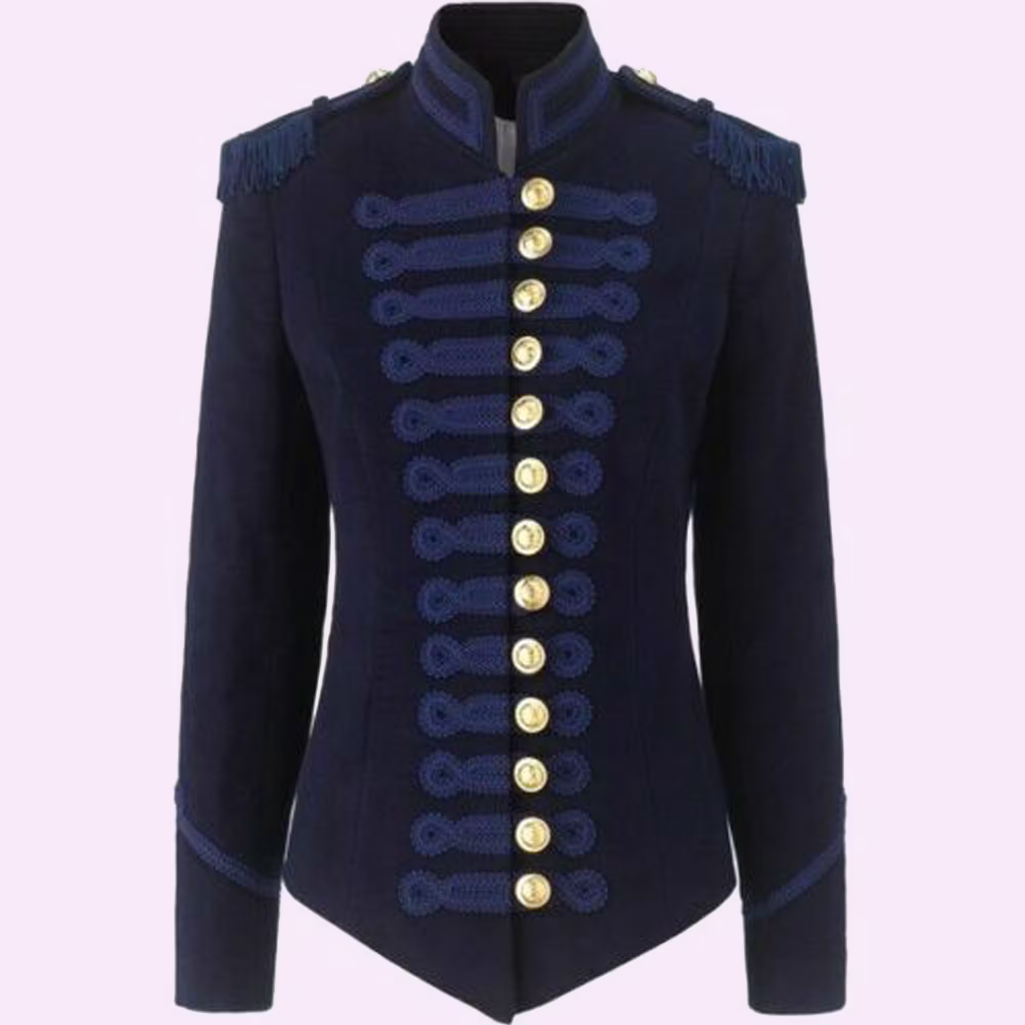 New Ladies Blue Military Jacket Made To Measure Blazer, Ladies Fashion Hussar