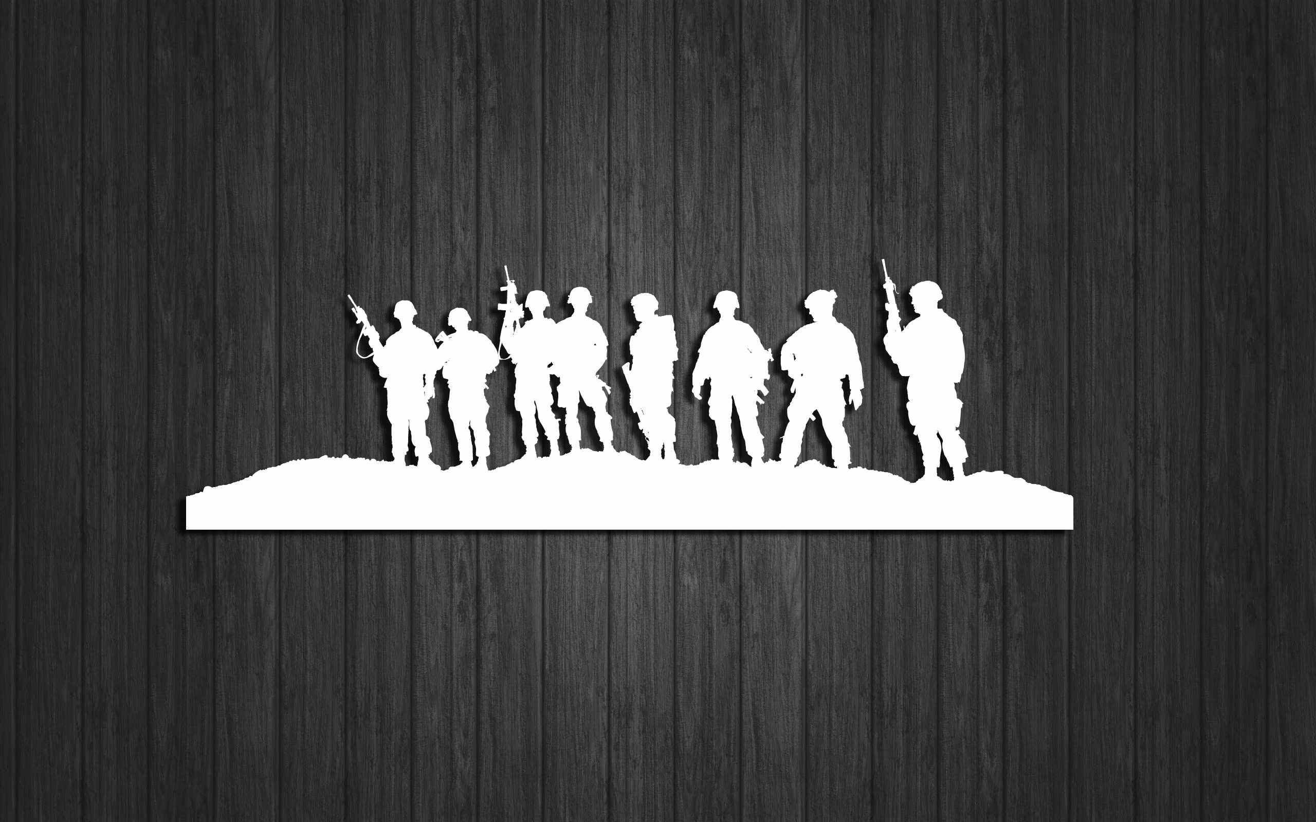 Soldiers On Patrol Mural Sticker