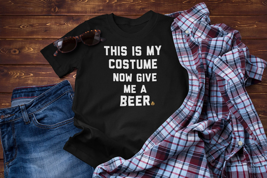 Halloween Beer Shirt - This Is My Costume Funny T For Dad Tee Beer