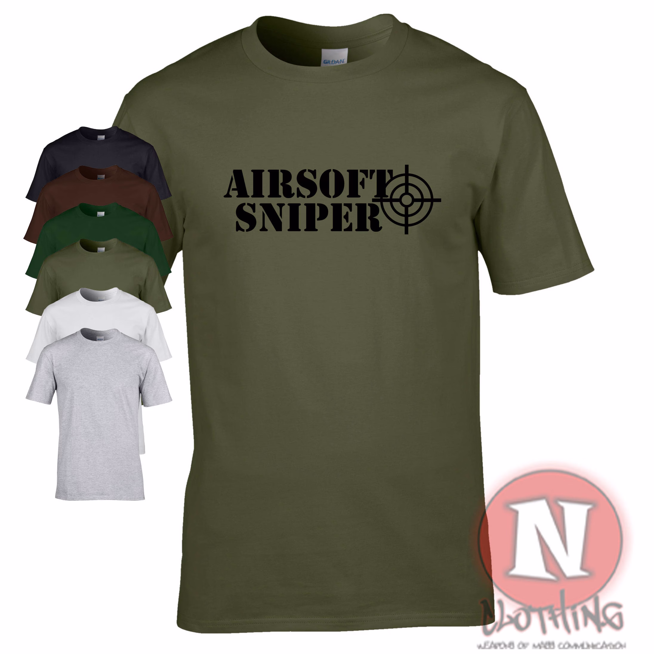 Airsoft Sniper T-Shirt Airsoft Team Military Sport Teeshirt Skirmish Tee