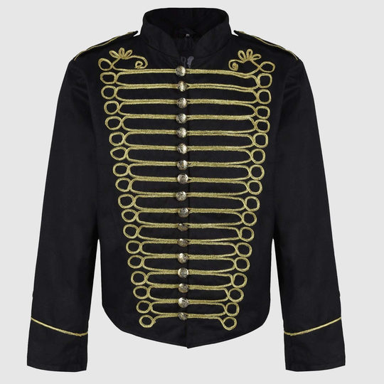 Men's Emo Punk Goth Mcr Officer Military Drummer Parade Marching Band Jacket