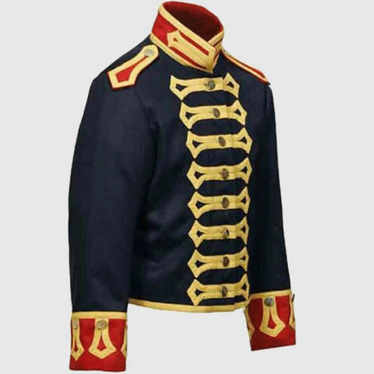 New Men Royal Horse Artillery Driver Military Jacket, Mens Fashion Hussar Coat